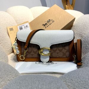 COACH Tabby Pearl Signature Bag WHITE
