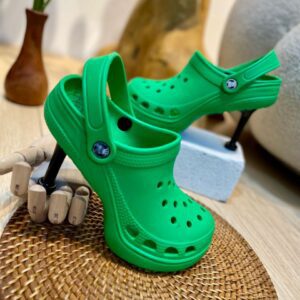 NOBRAND Pandora Platform Heels Green