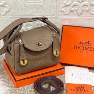 Hermes Lindy Super Mini 18cm Khaki