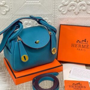 Hermes Lindy Super Mini 18cm Blue