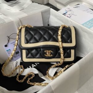 Chanel Timeless Bicolour Crossbody Sz 20 PO