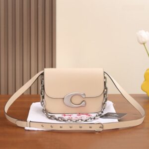 Coach Idol Leather Beige