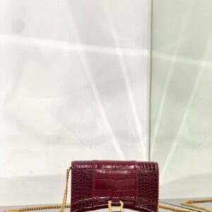 Balenciaga Clucth Hourglass with Chain Red PO