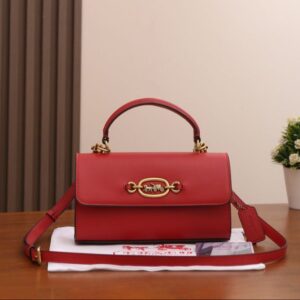 Coach Harlow Top Handle Bag High Premium AAA Ori Leather Red