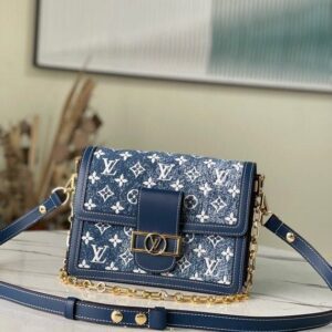 LV Dauphine MM Denim Blue