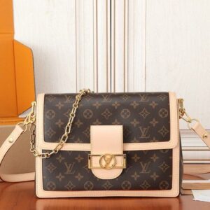 LV Dauphine GM Monogram with chain and adjustable strap