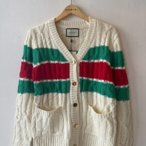 Gucci Web Knit Cable Cardigan All Size