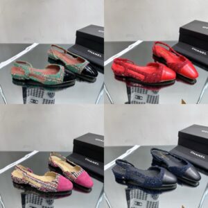 Chanel Tweed Flat Shoes PO