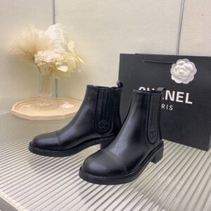 Chanel Boots Logo PO Black