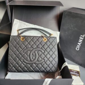 Chanel GST Caviar GHW Mirror Black