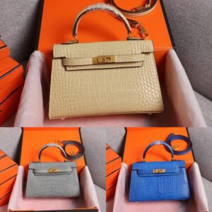 Hermes Kelly Croco sz 22 (10 warna)