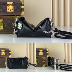 LV Slim Trunk Croco Black