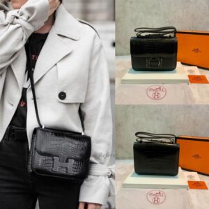 Hermes Constance Croco So Black
