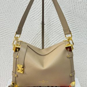 LV Side Trunk MM Leather Taupe