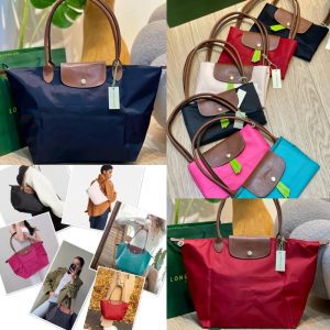 Longchamp Le Pliage Long Handle Leather Bag