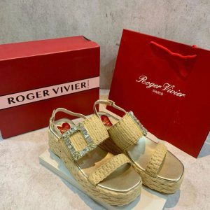 Roger Viver Buckle Wedges Sandals