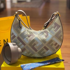 FENDI GRAPHY Multicolours Fabric in Leather Bag