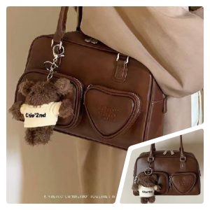 Chio’2nd Naeun Double Pocket Leather Bag