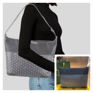GOYARD Grenadines Alga Grey Shoulder Bag