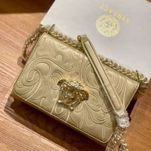 VERSACE Nappa Embroidered Baroque Palazzo Bag 🌟