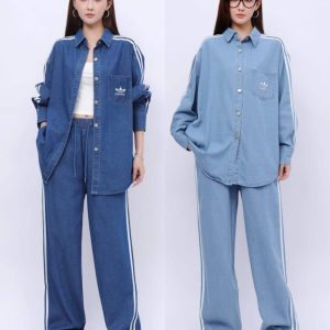 SET ADIDAS KEMEJA JEANS 🌈