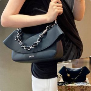 LOEWE OLA Medium in Smooth Calfskin Genuine Leather KULAS Mirror Quality