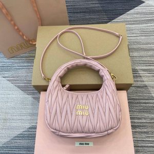 Miu Miu Wander Matelasse Napa Powder Pink