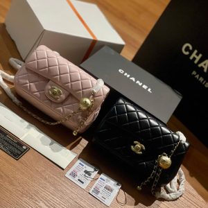 CHANEL Mini Flap Pearl Crush in Calfskin Leather GHW