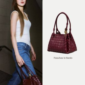 BOTTEGA VENETA Parachute in Barolo Small in Calfskin Leather Bag ♥️