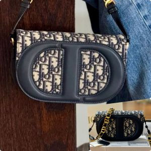 CHRISTIAN DIOR CD Oblique Embroidered Crossbody Bag 💗