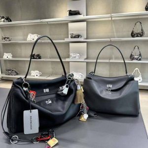 BALENCIAGA RODEO Alga Grey PHW 35 in Calfskin Leather Bag