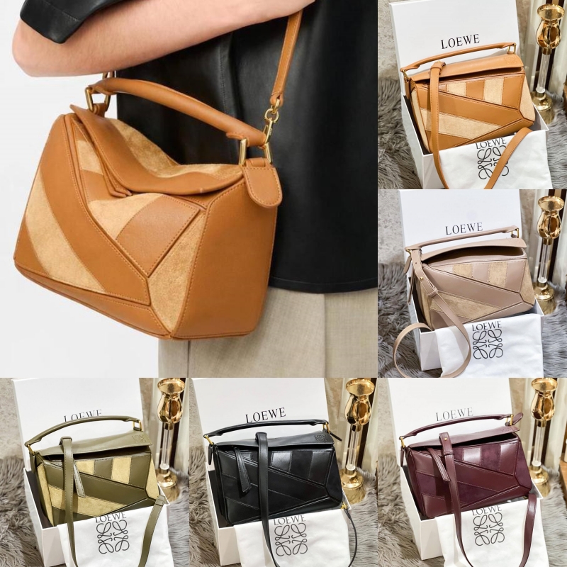 Loewe Puzzle Stripe Suede
