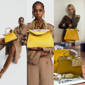 FENDI Peekaboo Selleria in Grained Leather Bag