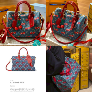 LV SPEEDY SOFT 30* x TM Washed Denim Bag
