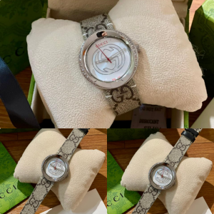 GUCCI GG SUPREME Diamond in Lether Watches
