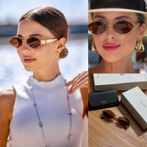 CELINE Triomphe in Golden Metal Sunglasses ♥️
