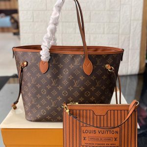 LV Neverfull Inside Out MM +Pouch 2in1