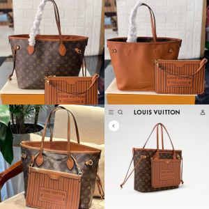 LV Neverfull Inside Out MM +Pouch 2in1