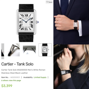 CARTIER TANK SOLO Watches