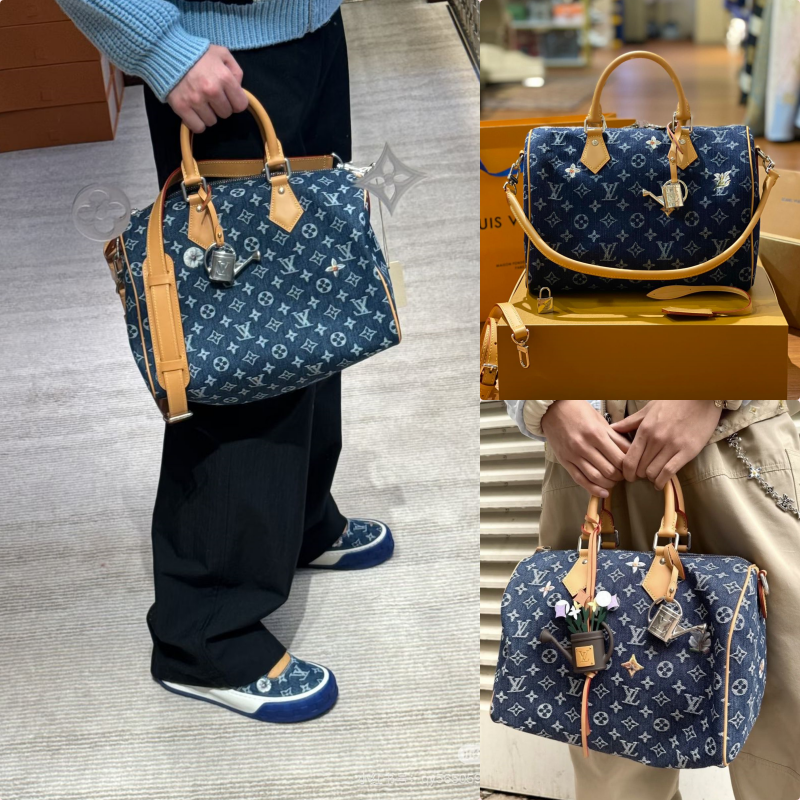 LV SPEEDY 30* Bandouliere Denim Embroidered 💕