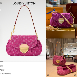 LV SUNSET Washed Denim Embroidered Bag 💕