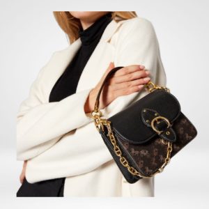 COACH Beat Shoulder 18 with Horse & Carriage Print ✨🖤