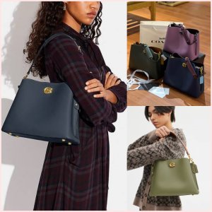 COACH WILLOW Shoulder Large in Grained Leather Bag 🩷✨