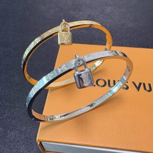 Gelang LV Padlock lapis emas asli 14k