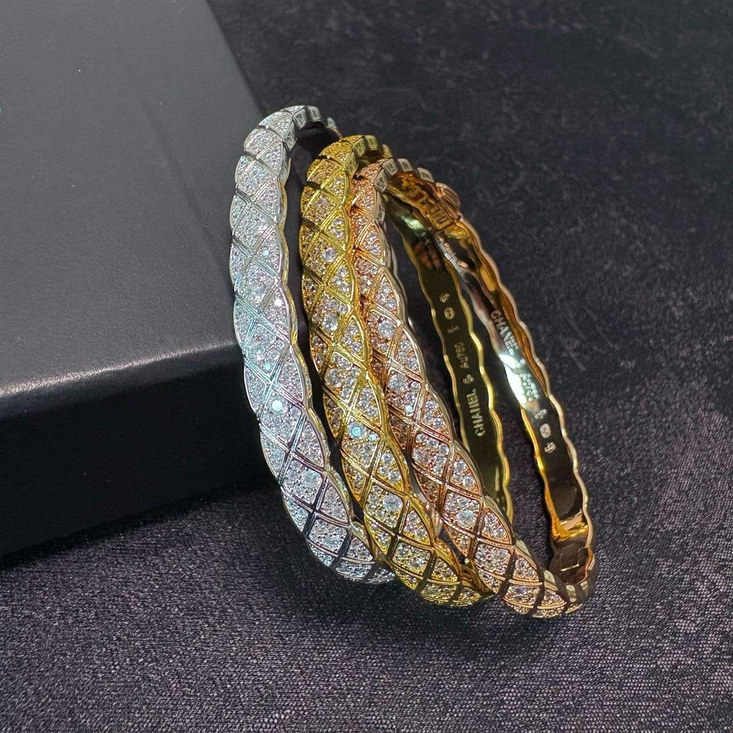 Gelang Chanel Coco Crush Diamond lapis emas 14k vvip top mirror