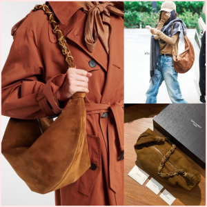 YSL Amalia Hobo Cassandre in Suede Caramel Cognac Bag 2026 🤎✨