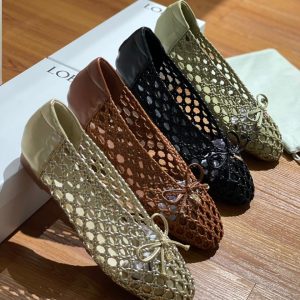 LOEWE Esperanza Ballelina Flat in Leather 🤎✨