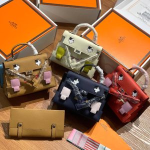 HERMES Kelly Doll Picto in Epsom Leather Bag PHW (Exclusive Collector)