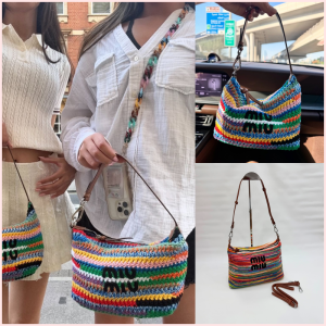 Miu Miu Multicolor Crochet Bag 🩷✨